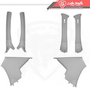 قاب ستون 6 تکه 206 بالا طوسی SD