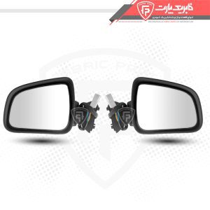 آیینه رنو ساندرو برقی - با فلاپ رنگی نقره ای - دست کامل
