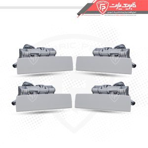 مجموعه دستگیره درب بازکن بیرونی پژو پارس سفید_ دست کامل