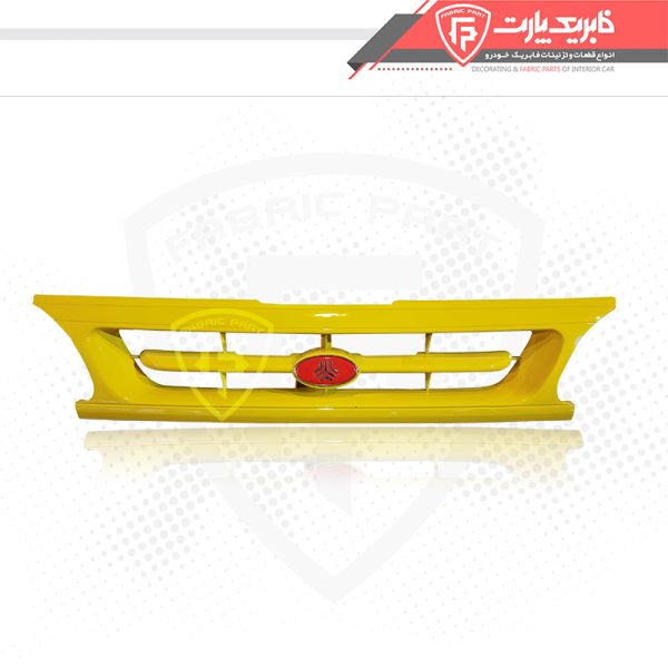 جلو پنجره پراید زرد با آرم