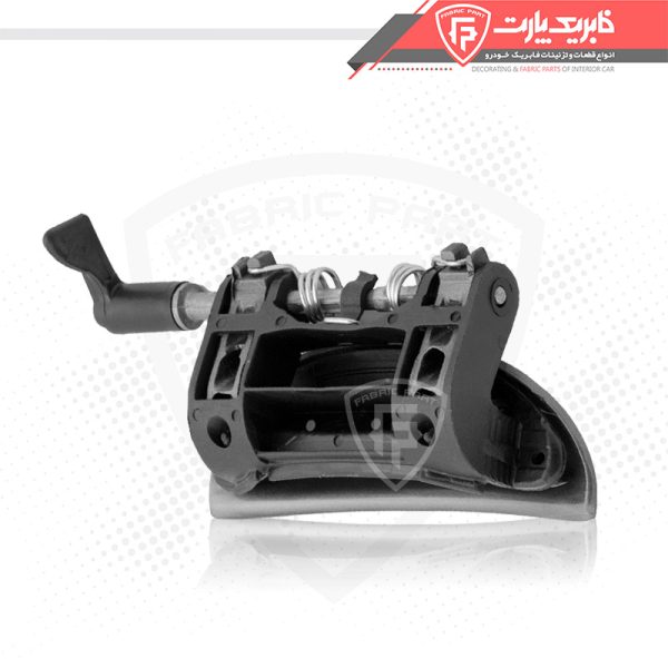 مجموعه دستگیره درب بازکن بیرونی پژو 207 رنگی - عقب چپ نقره ای - Image 2
