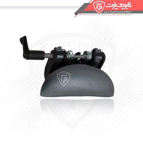 مجموعه دستگیره درب بازکن بیرونی پژو 207 خاکستری_ دست کامل - Image 4