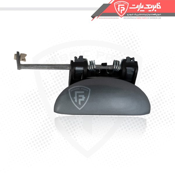 مجموعه دستگیره درب بازکن بیرونی پژو 207 خاکستری_ دست کامل - Image 3