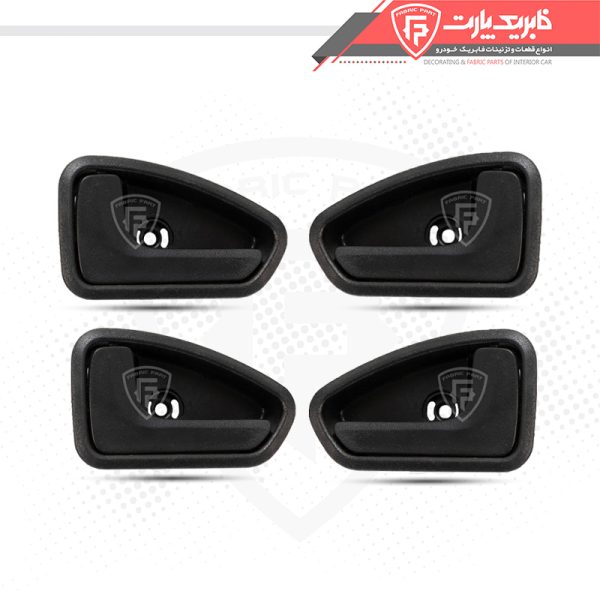 مجموعه دستگیره درب بازکن داخلی پراید 131 مشکی_ دست کامل
