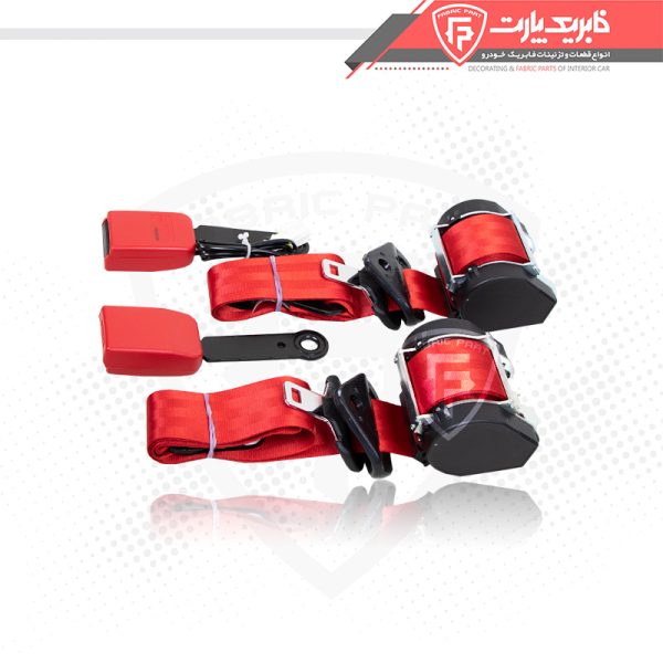 کمربند ایمنی پژو 206 قرمز (ست کامل) - Image 2