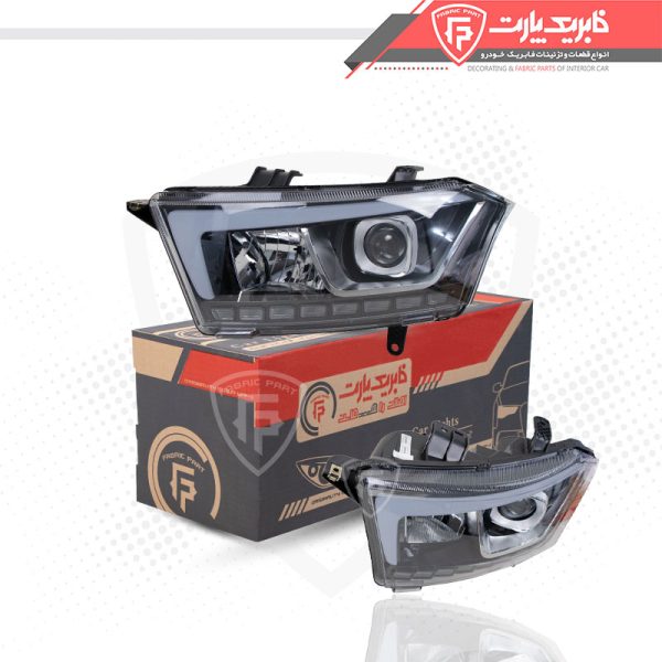 چراغ جلو دنا پلاس  (با لامپ و LED) - دست کامل